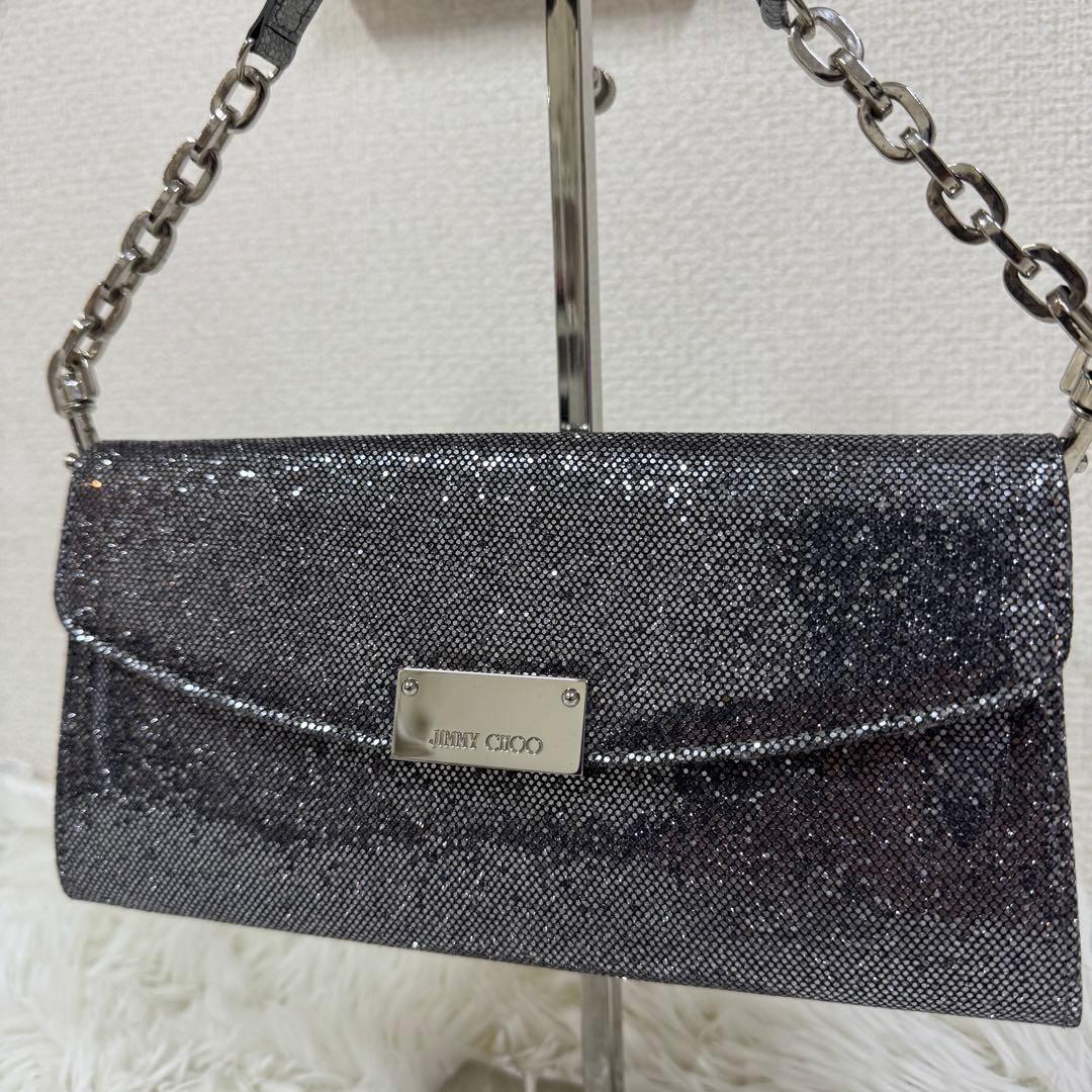 JIMMY CHOO 2way ギャラ付 スパンコール クラッチバッグ