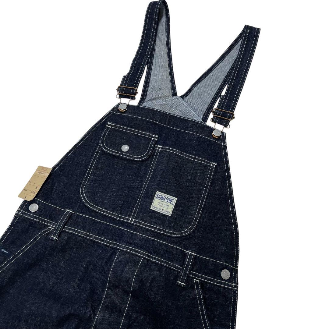未使用タグ付 児島ジーンズ サロペット つなぎ M インディゴ 赤耳 日本製