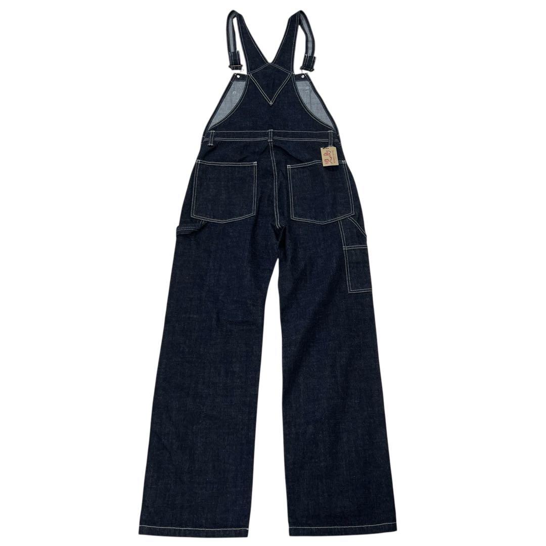 未使用タグ付 児島ジーンズ サロペット つなぎ M インディゴ 赤耳 日本製