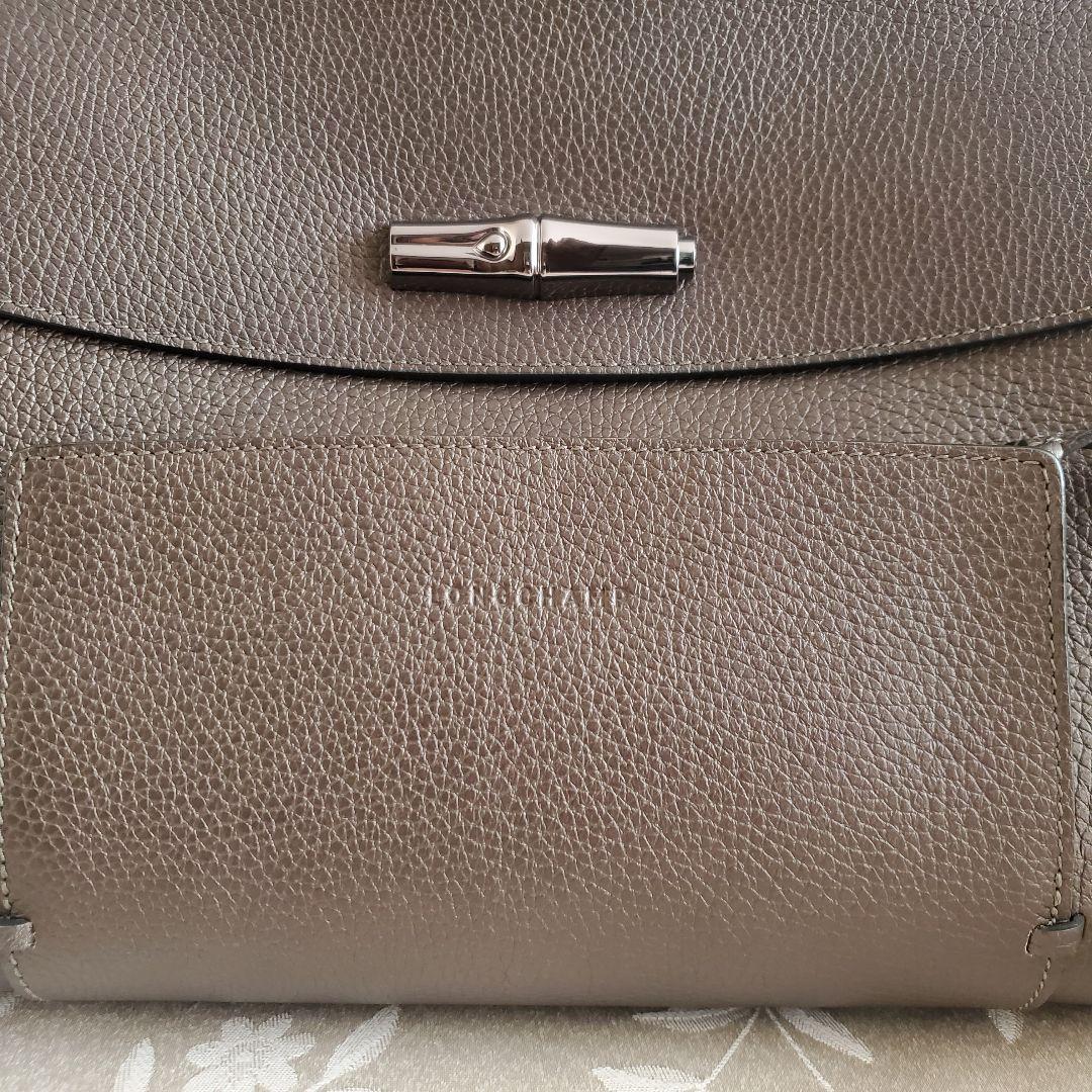 【美品】LONGCHAMP マドレーヌ　ブロンズカラーレザー ハンドバッグ