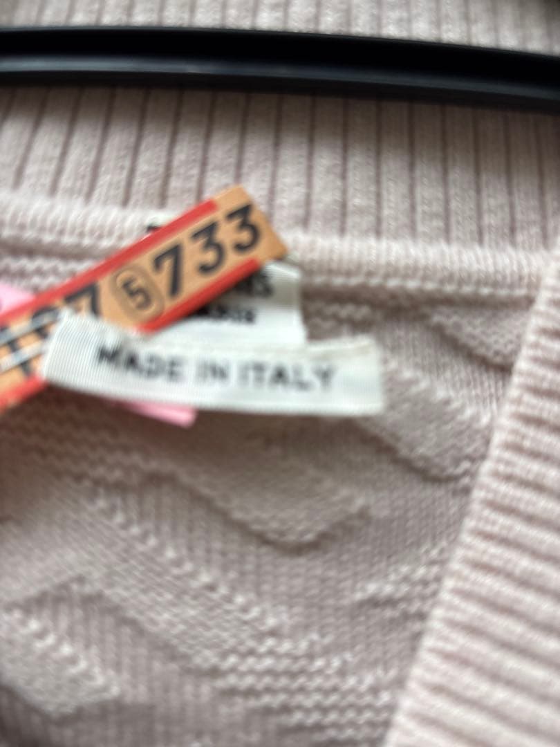 エルメスワンピースVネック 半袖ニット