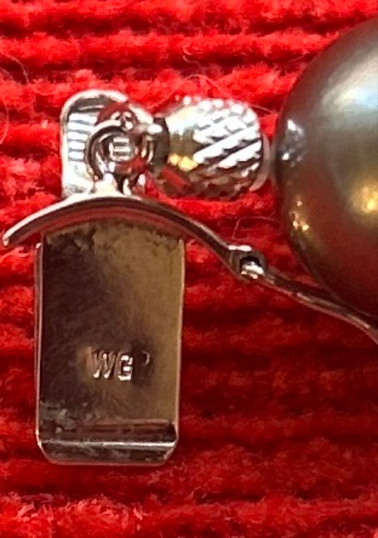 SPICA 黒真珠ネックレス＆イヤリングセット　WGK14