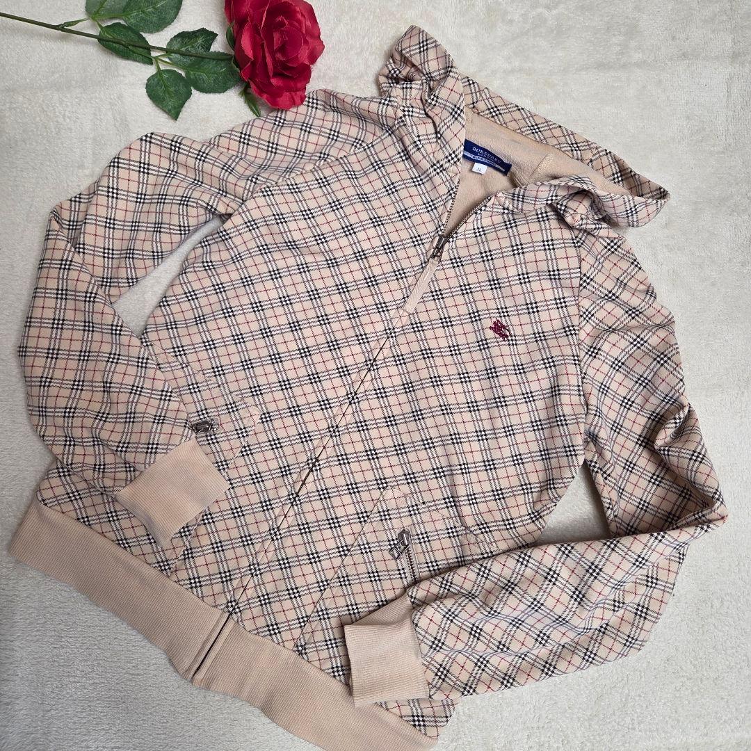 BURBERRY　BLUE LABEL ノバチェック　ジップアップパーカー　M