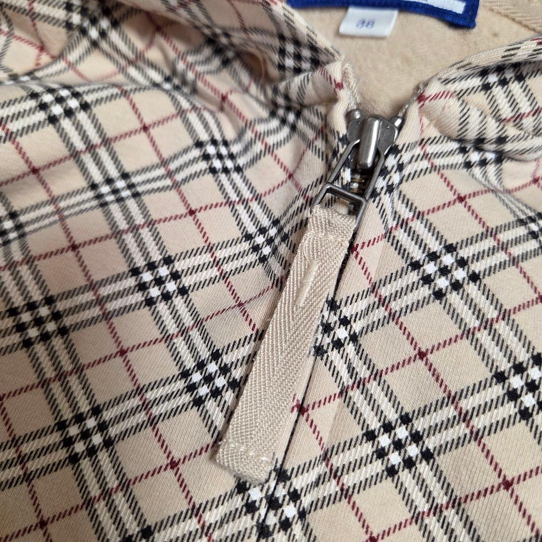 BURBERRY　BLUE LABEL ノバチェック　ジップアップパーカー　M