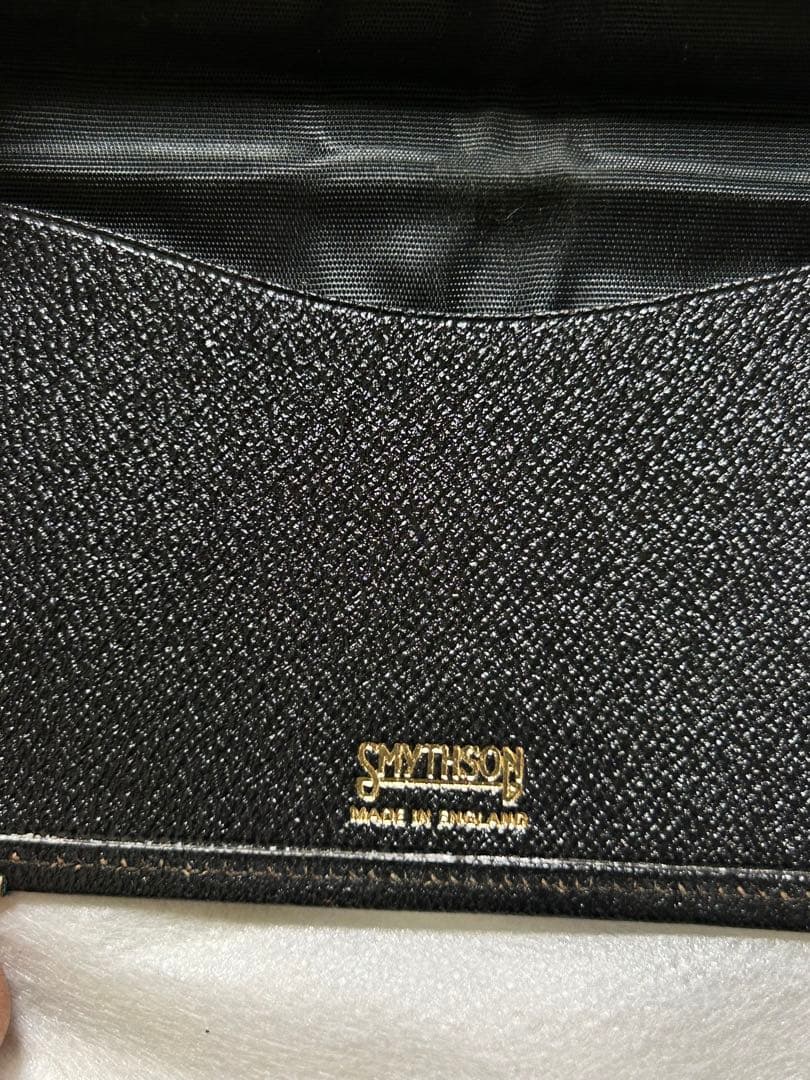 Smythson 黒 レザー 名刺入れ