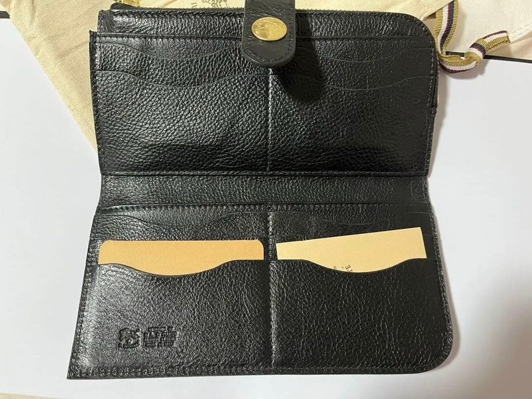 新品イルビゾンテレザー長財布ロングウォレットブラック男女兼用