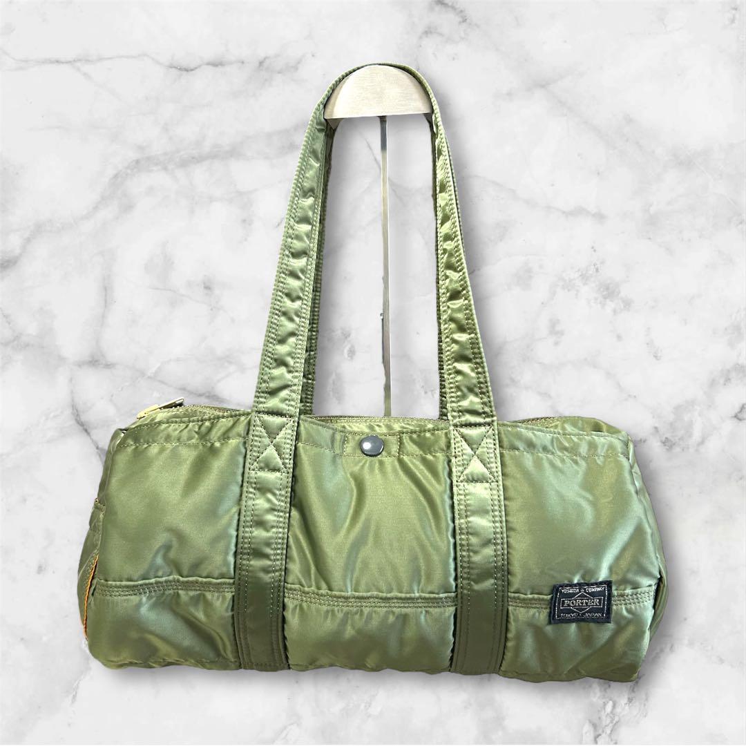 【極美品】 PORTER TANKER ミニボストンバッグ　セージグリーン L