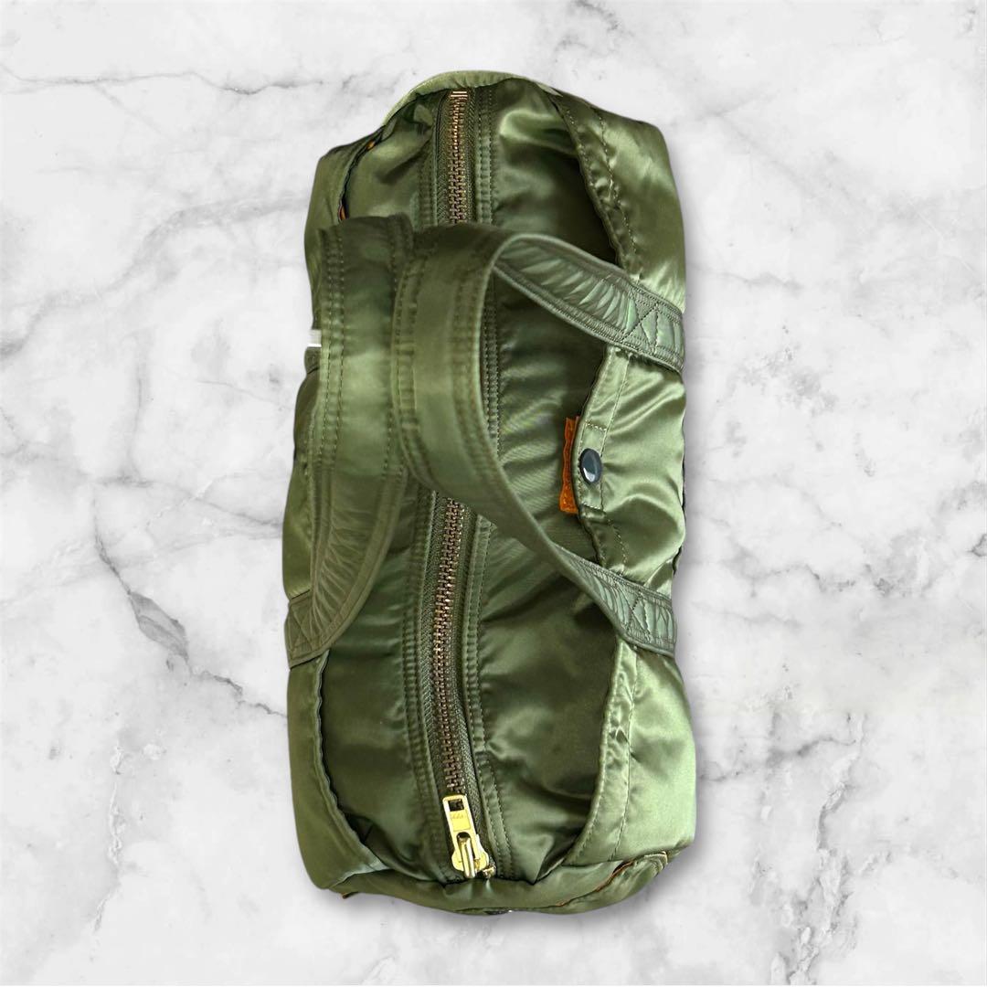 【極美品】 PORTER TANKER ミニボストンバッグ　セージグリーン L