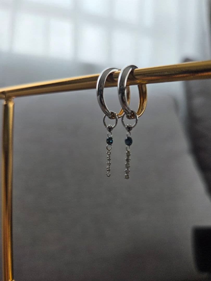 GSTV　PT900/PT850ブルーダイヤモンド　チャーム