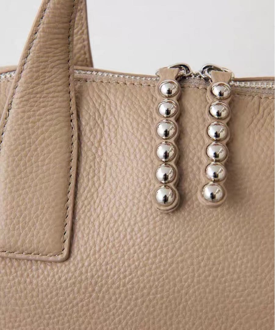 earpapillonner 《本革/ショルダー付き》スタッズボストンバッグ