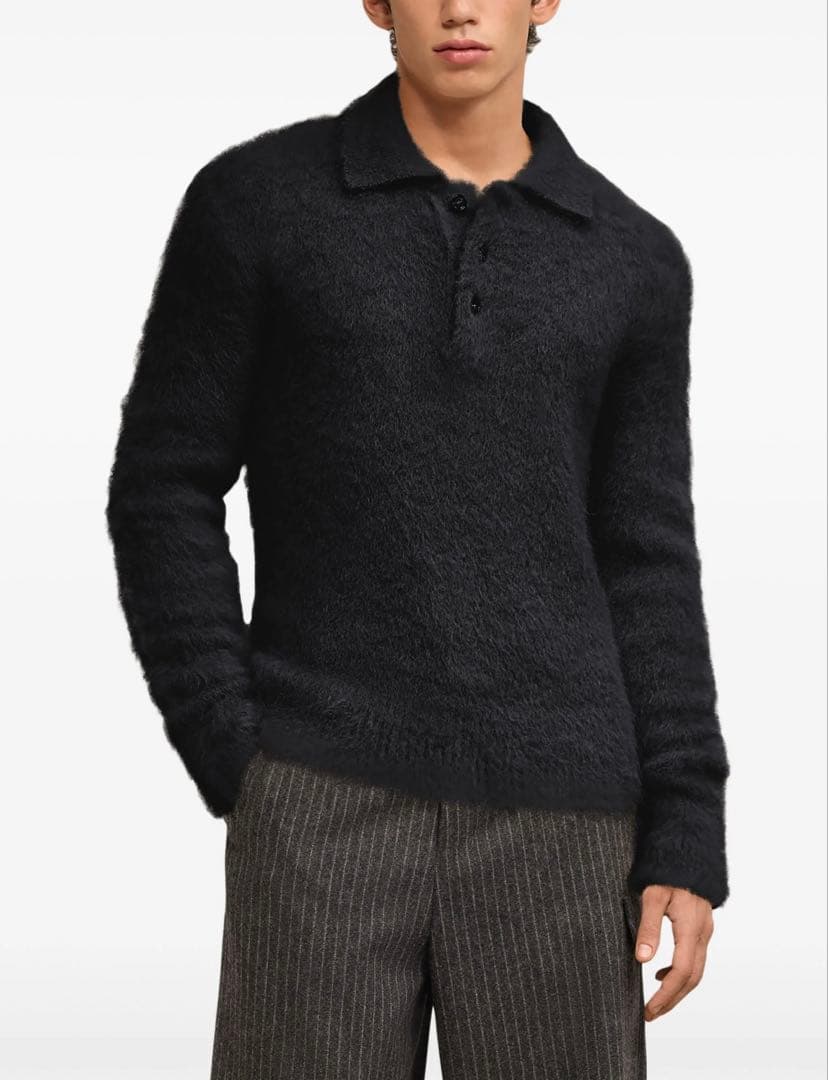 ami paris モヘアニットポロ