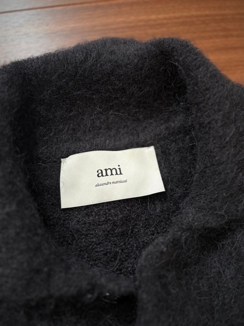 ami paris モヘアニットポロ