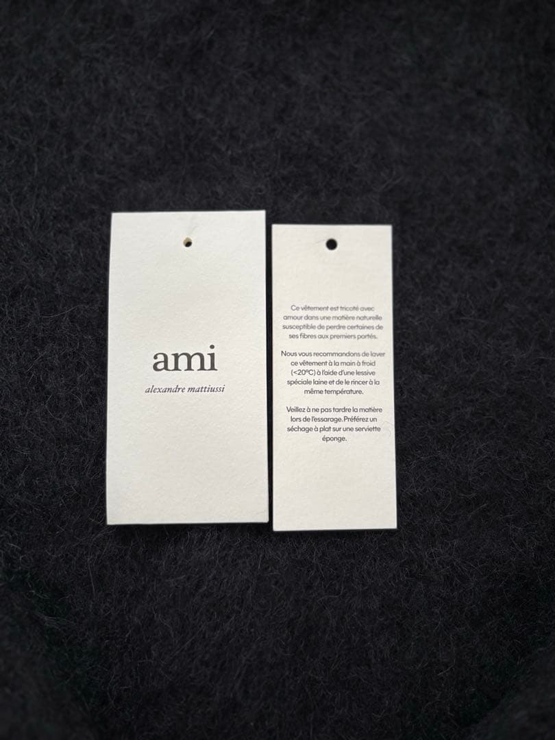 ami paris モヘアニットポロ