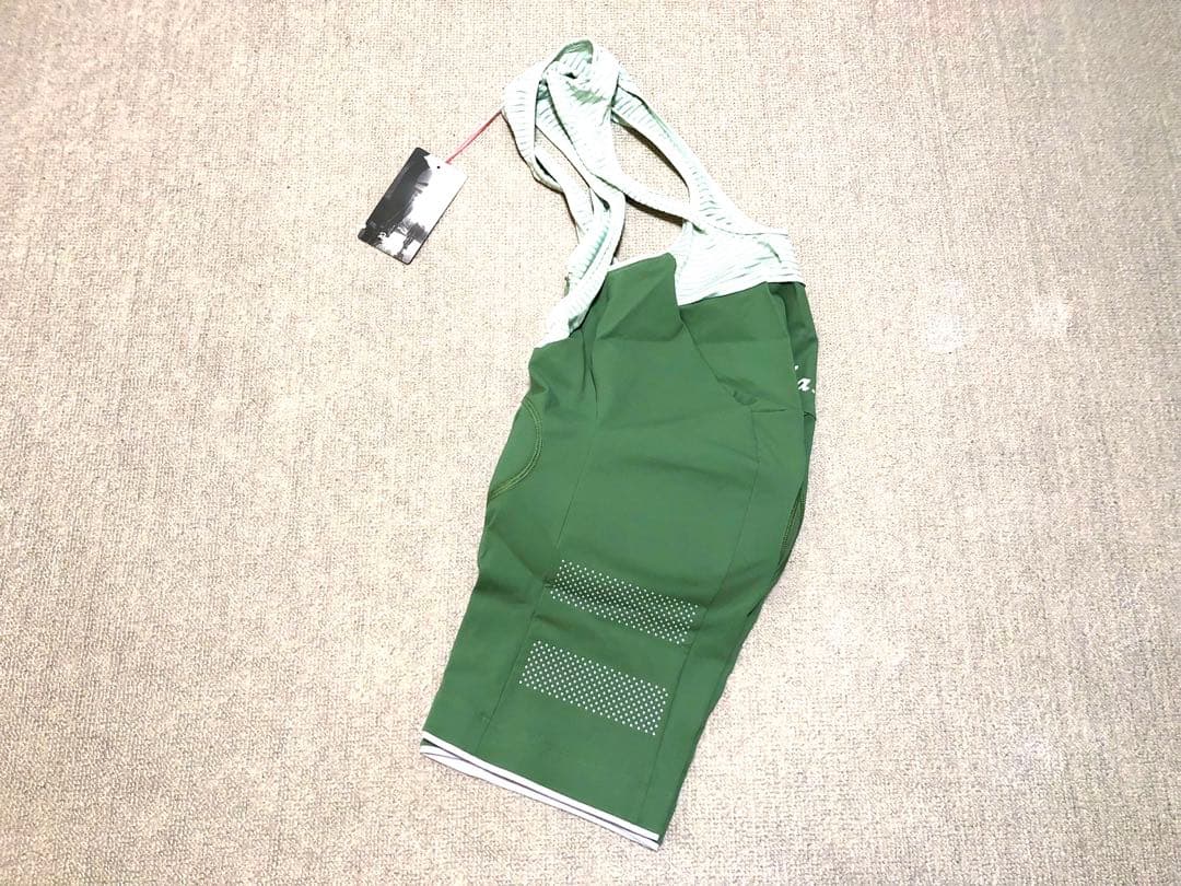 ラファ メンズ ブルベ ビブショーツ・色=ライトグリーン・サイズ=XS