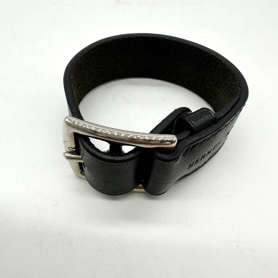 美品✨　エルメス　エトリヴィエール　レザー　ブレスレット　ブラック　ユニセックス