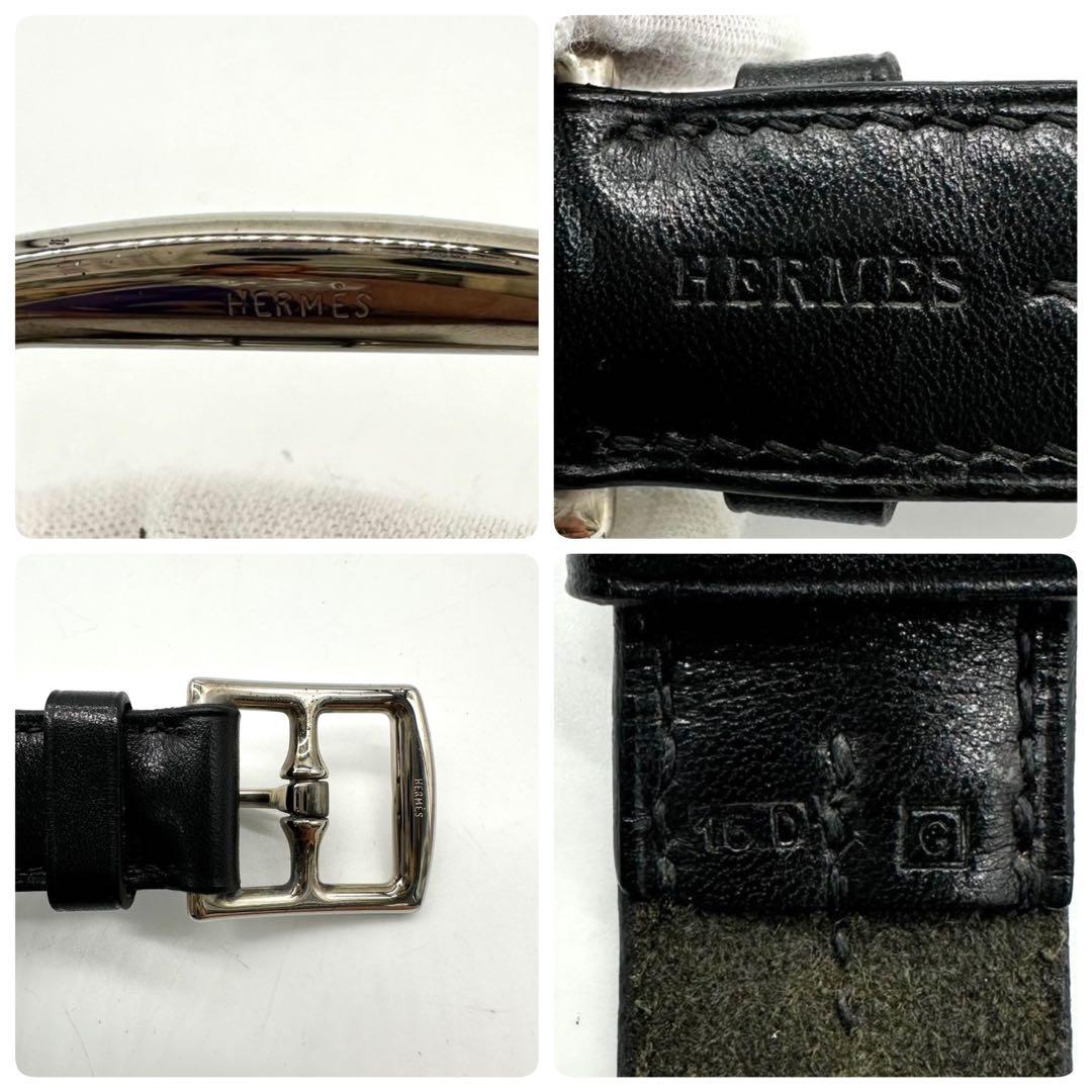 美品✨　エルメス　エトリヴィエール　レザー　ブレスレット　ブラック　ユニセックス