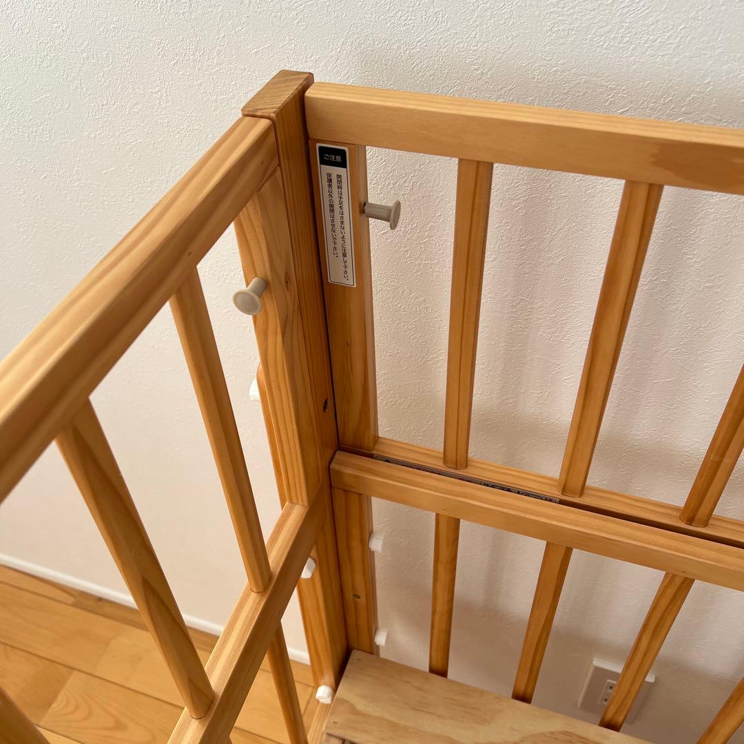 【状態良好】yamatoya ベビーベッド トールWオープンベビーベッド