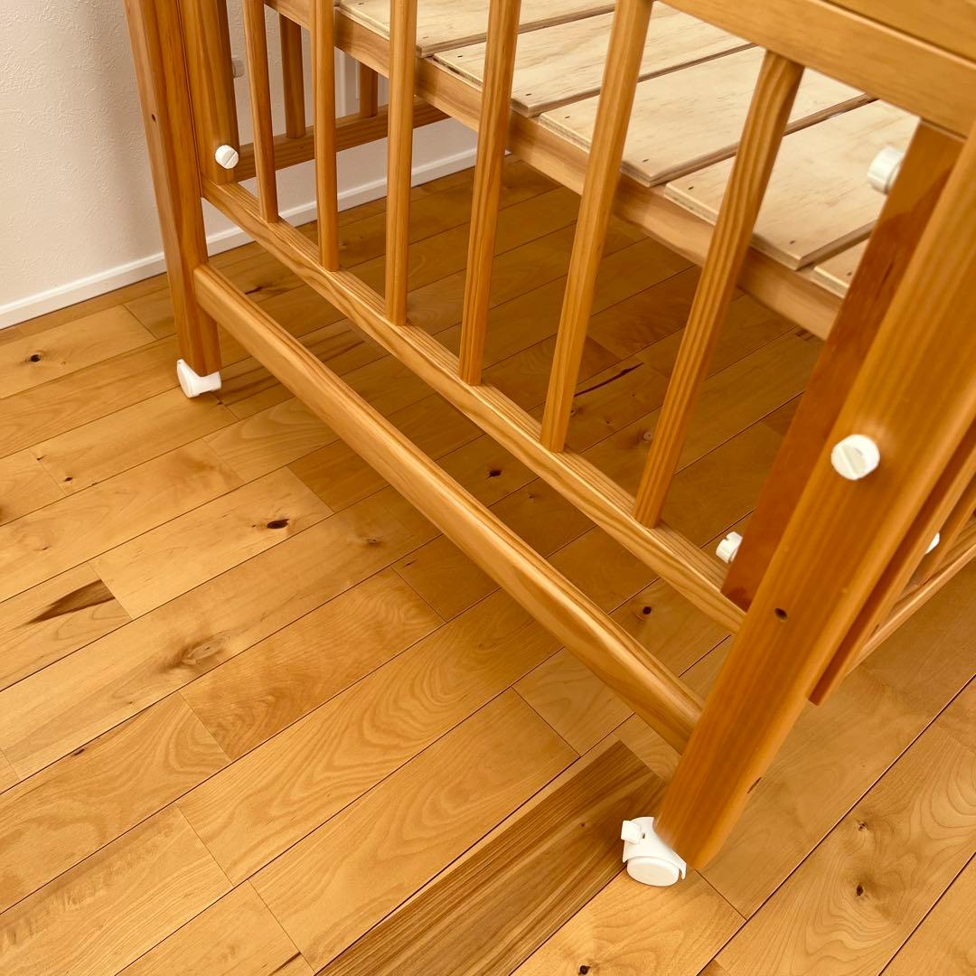 【状態良好】yamatoya ベビーベッド トールWオープンベビーベッド