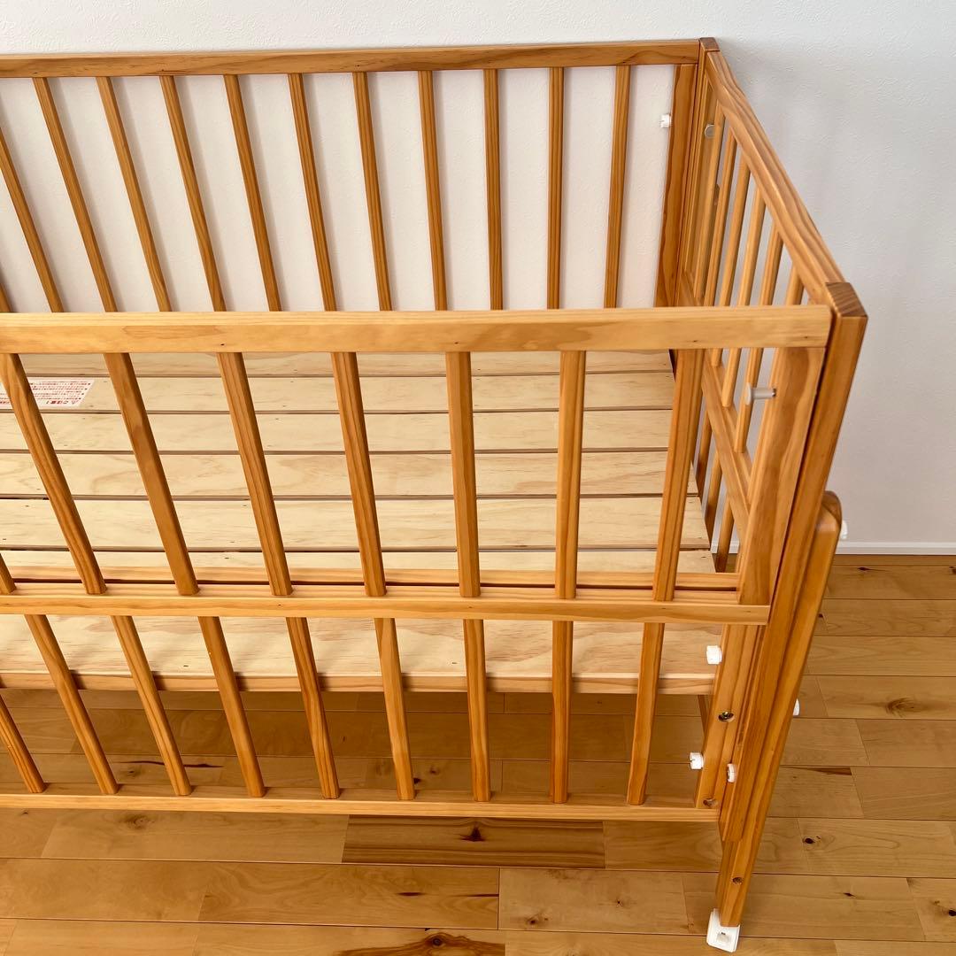 【状態良好】yamatoya ベビーベッド トールWオープンベビーベッド