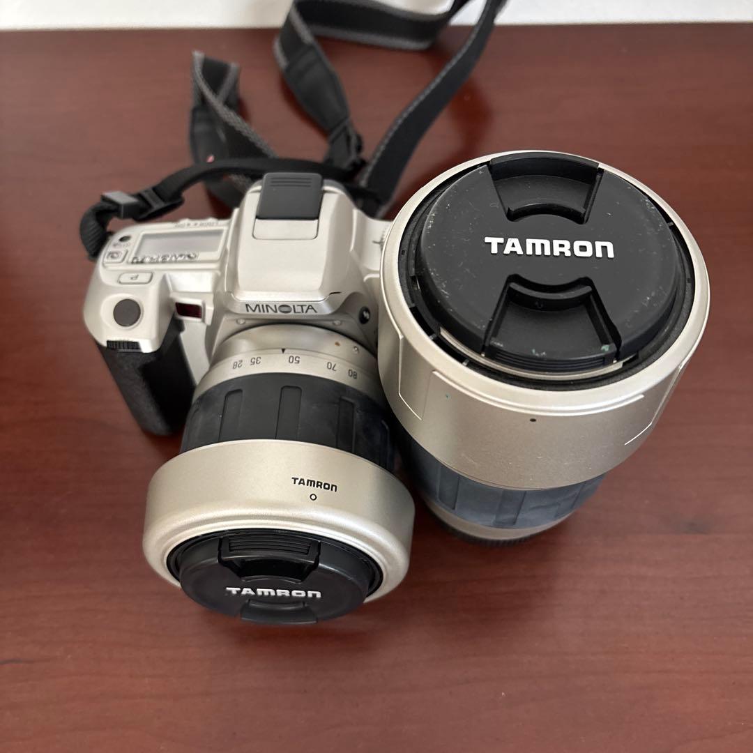 MINOLTA Switch 8フィルムカメラ TAMRONレンズ付きバッグ付き