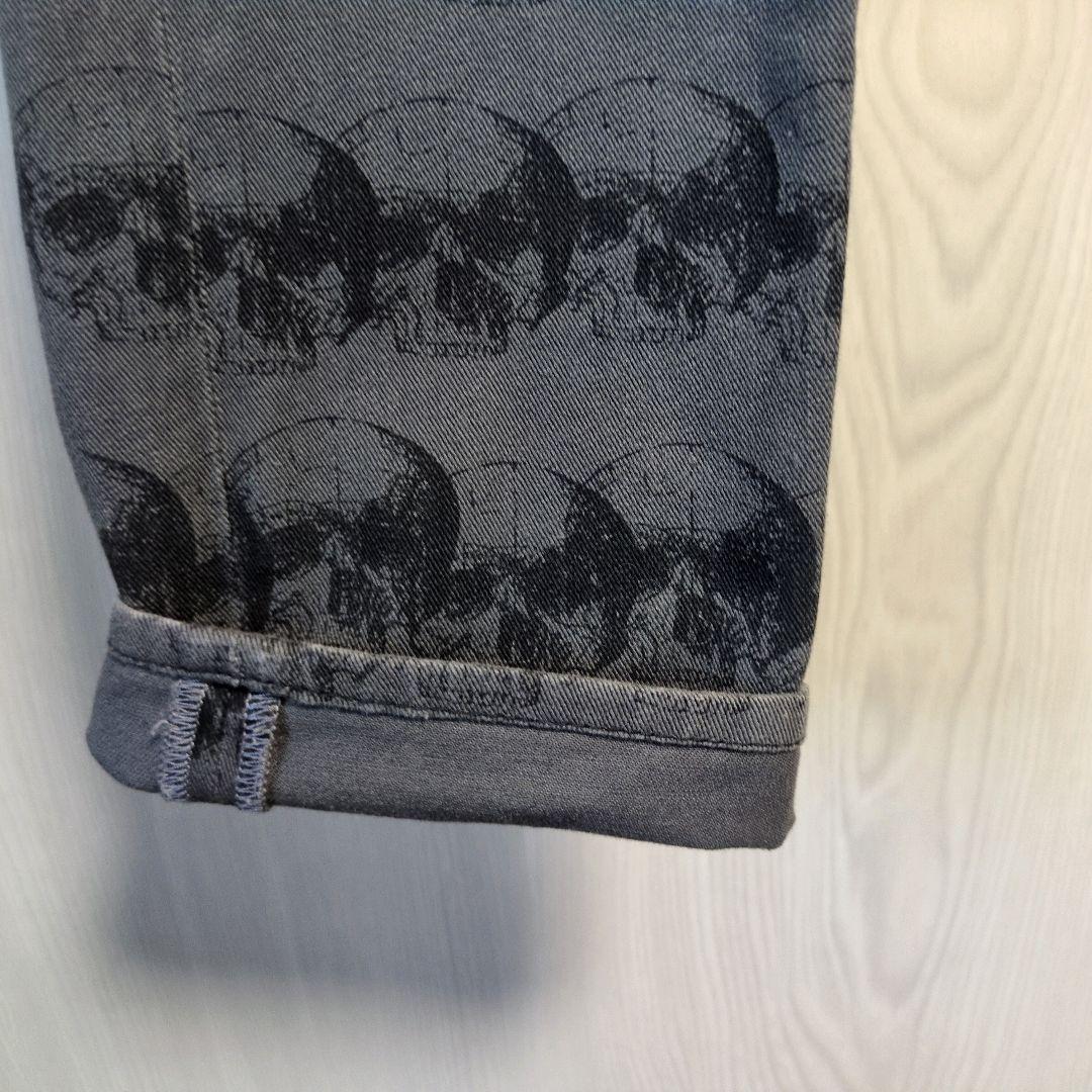 ヒステリックグラマー スカル柄ドクロ　パンツ 牛革タグM ユニセックス Y2K