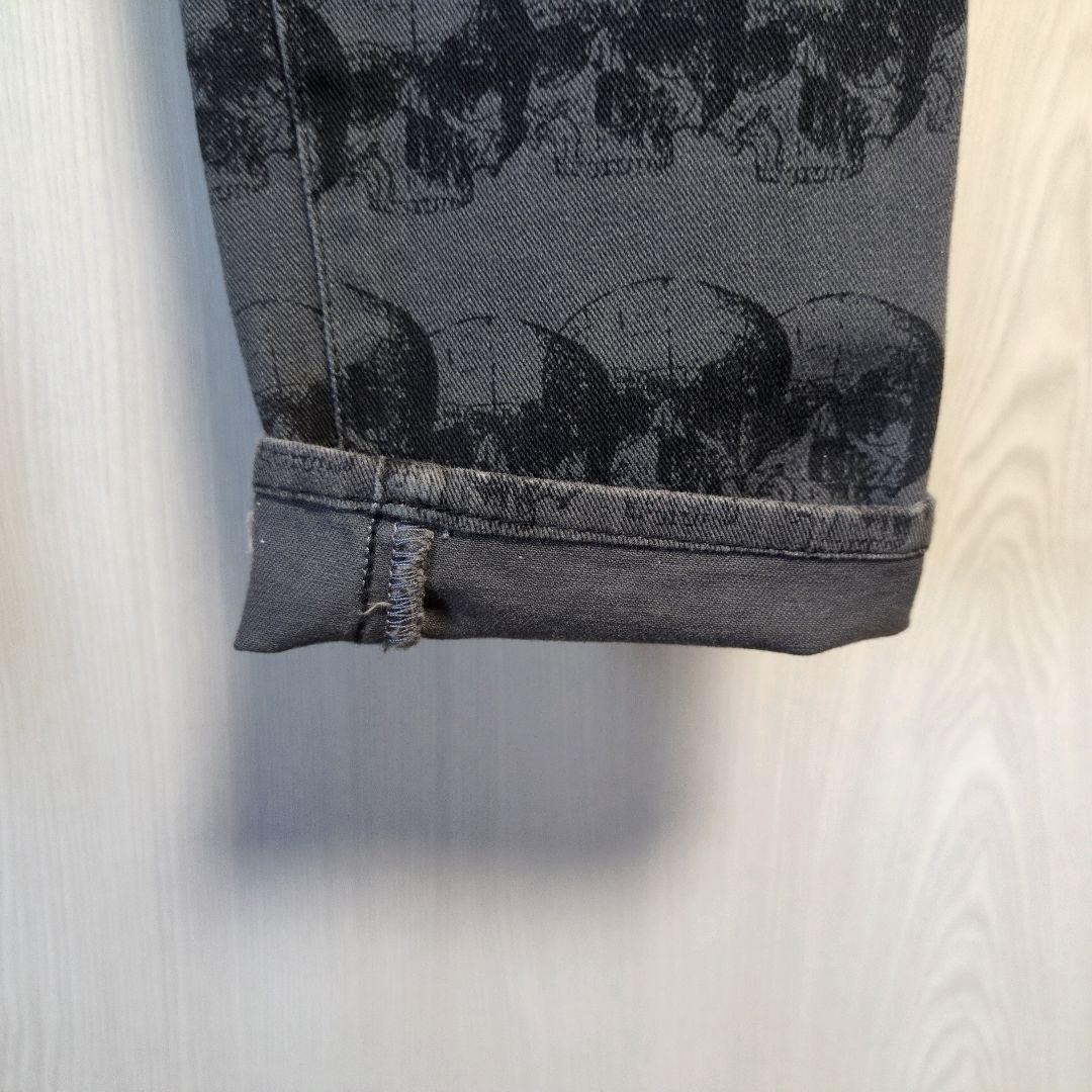 ヒステリックグラマー スカル柄ドクロ　パンツ 牛革タグM ユニセックス Y2K