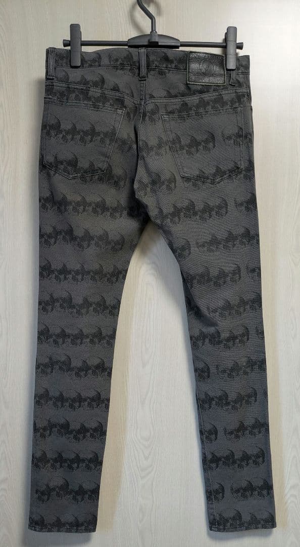 ヒステリックグラマー スカル柄ドクロ　パンツ 牛革タグM ユニセックス Y2K