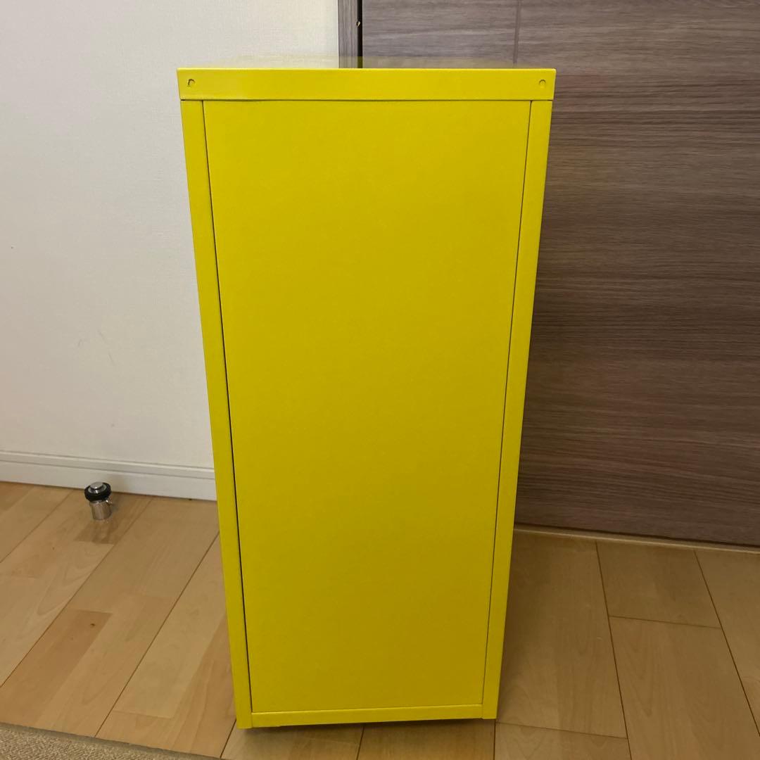 し*い様 IKEA HELMER ヘルメル イエロー金属製6段チェスト