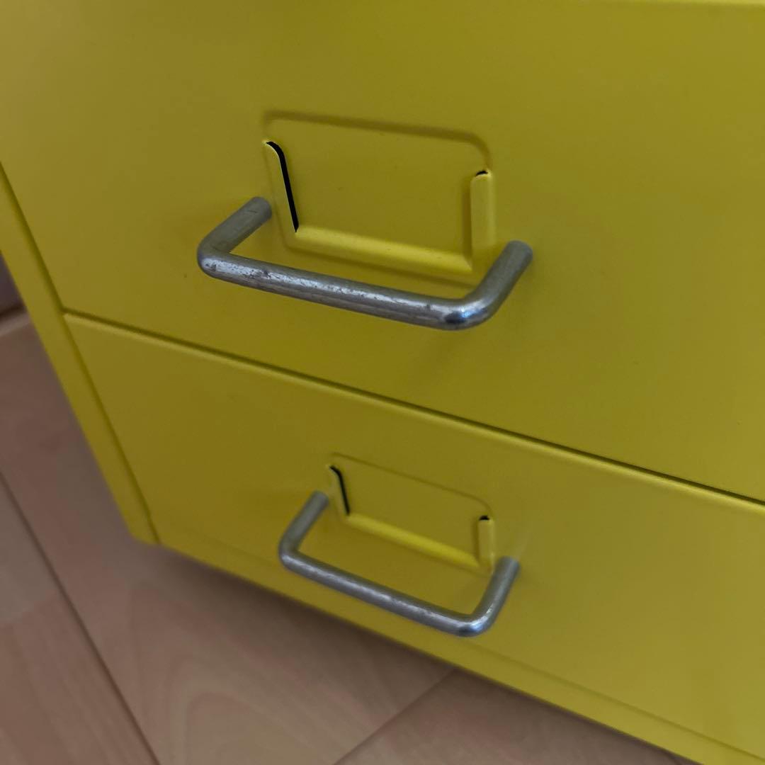 し*い様 IKEA HELMER ヘルメル イエロー金属製6段チェスト