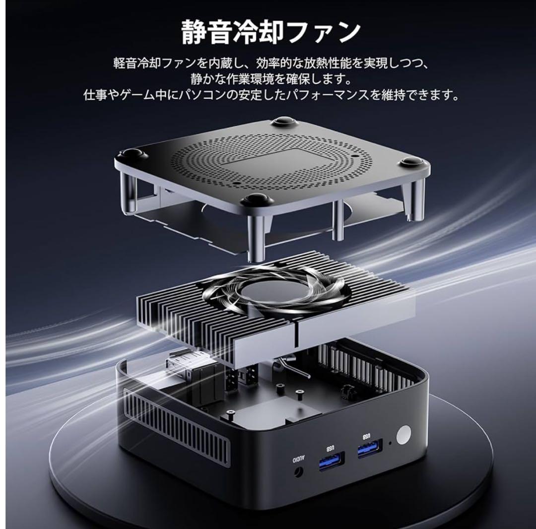 ミニpc 第12世代minipc 16GB DDR4 512GB SSD 4コア