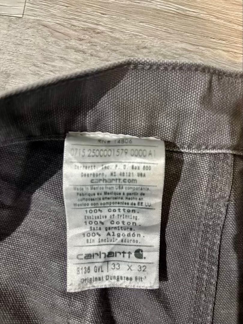 361 Carhartt ダブルニー グレー ペンキ メキシコワーク