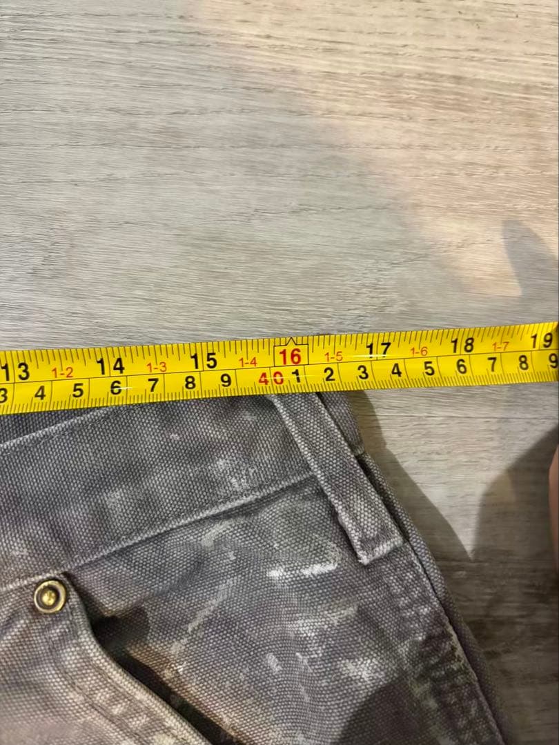 361 Carhartt ダブルニー グレー ペンキ メキシコワーク