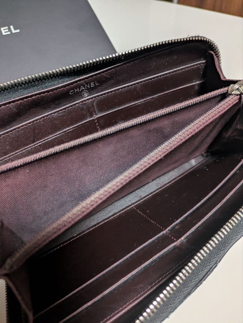 シャネル マトラッセ キャビアスキン 長財布 正規品 ギャランティ付