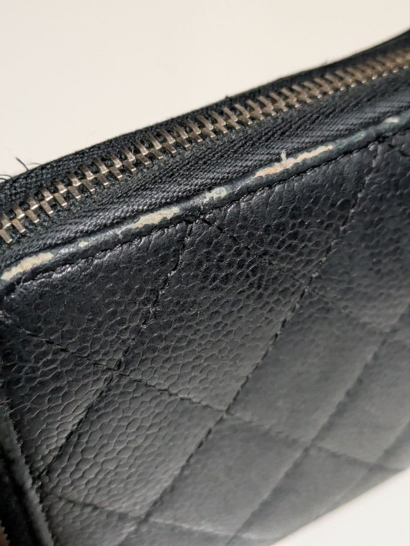 シャネル マトラッセ キャビアスキン 長財布 正規品 ギャランティ付