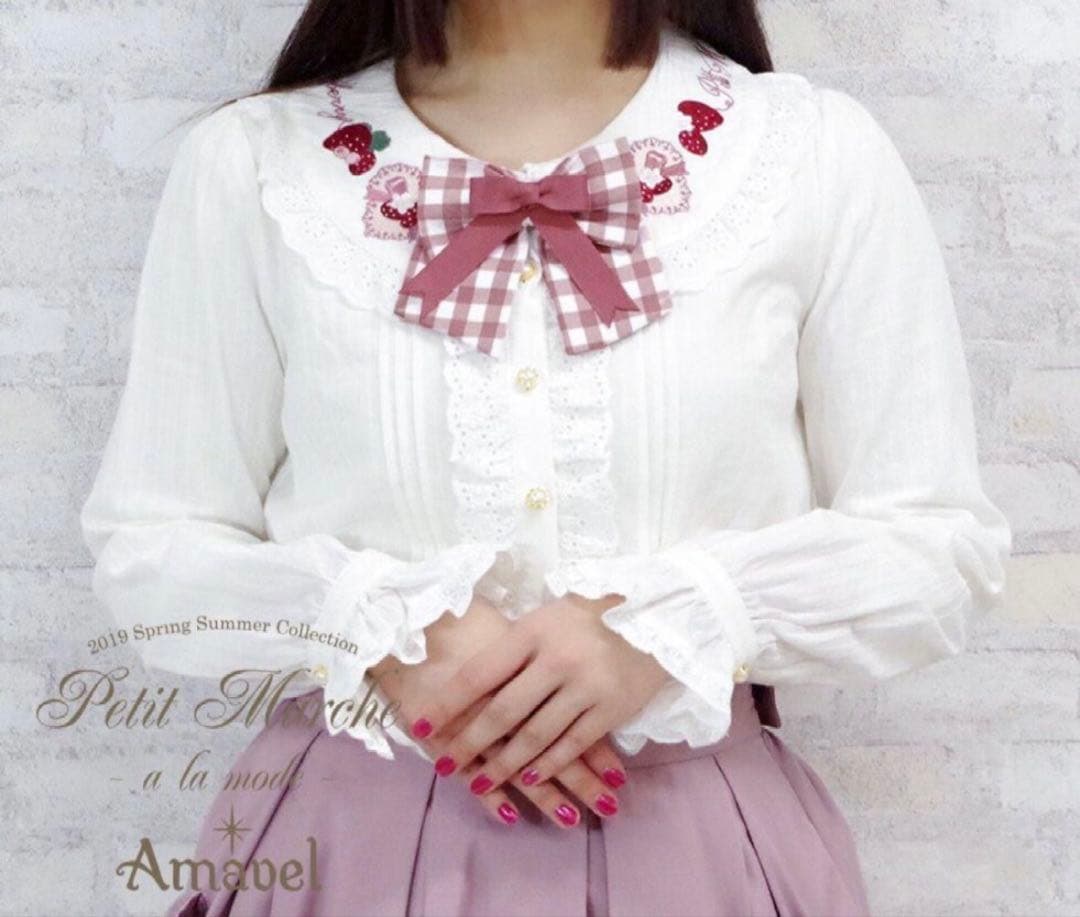 Amavel いちごジャンスカ ブラウス ワンピース ロリータ ゴスロリ
