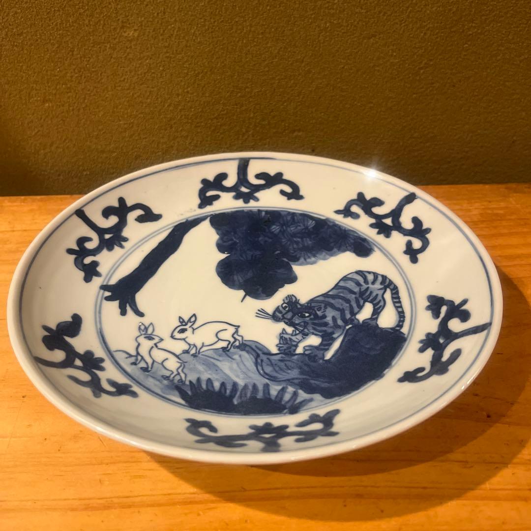 シ*ロ様 村田森　　　染付7寸皿　　5枚