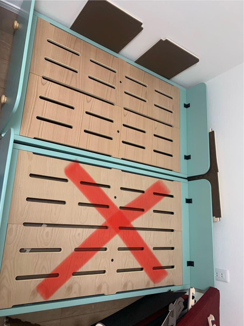 美品　HOPPL ホップル 子ども用ベッド ミントグリーン