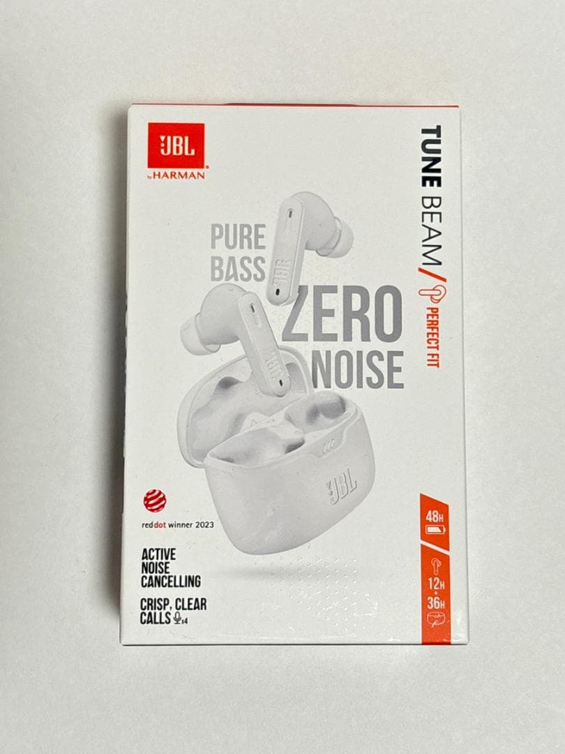 【新品・未使用・未開封】JBL TUNE BEAM ホワイト ワイヤレスイヤホン