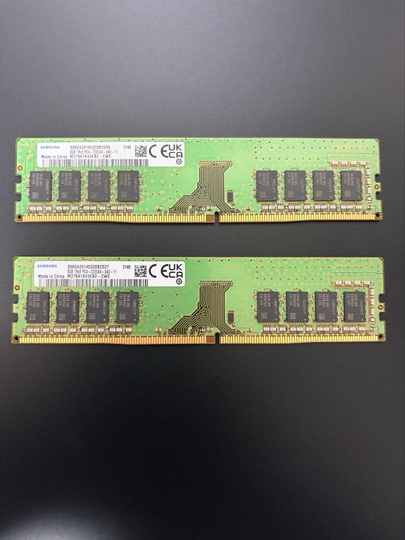 Samsung DDR4 8GB2枚 16GB 3200MHz メモリ 動作品