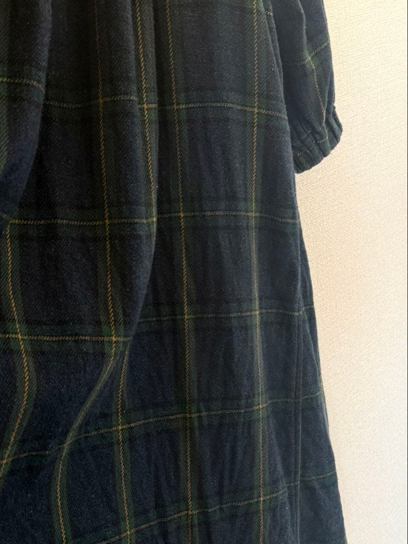 45R インディゴネルチェック チロルドレス フリーサイズ