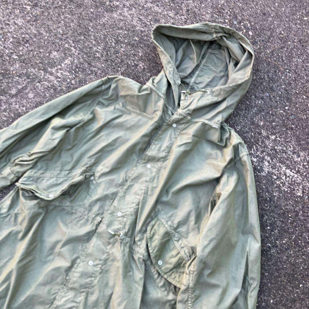 アメリカ軍　スノーカモパーカ　後染め　カーキ　86年製