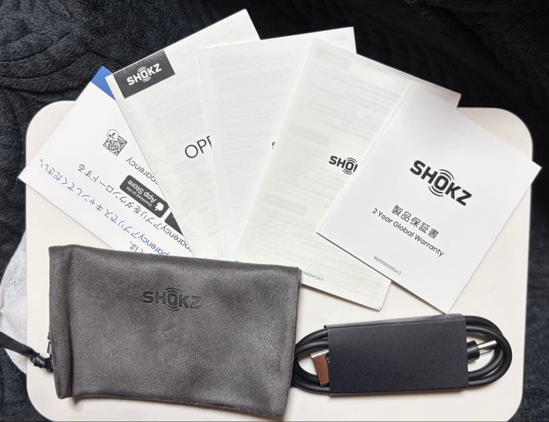 SHOKZ OPENFIT ブラック ワイヤレスイヤフォン　T910