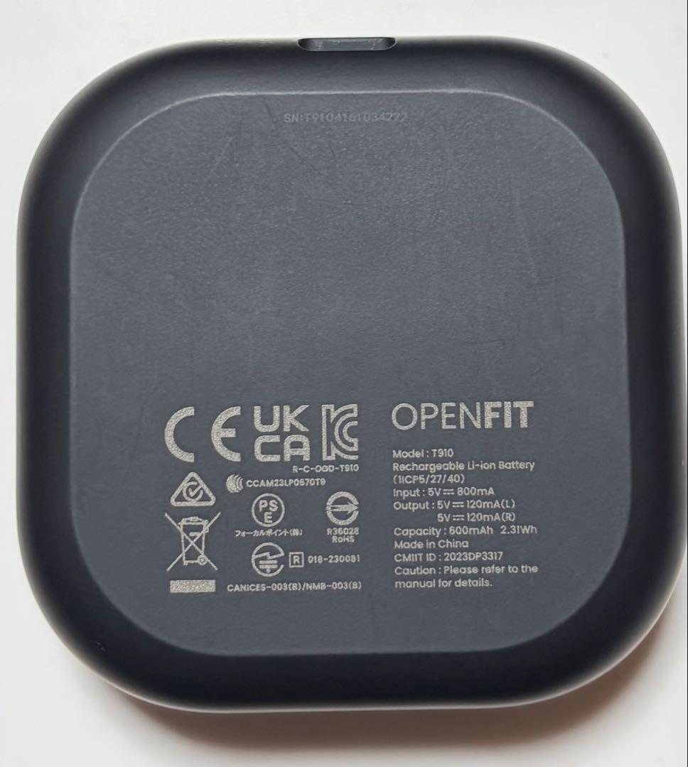 SHOKZ OPENFIT ブラック ワイヤレスイヤフォン　T910