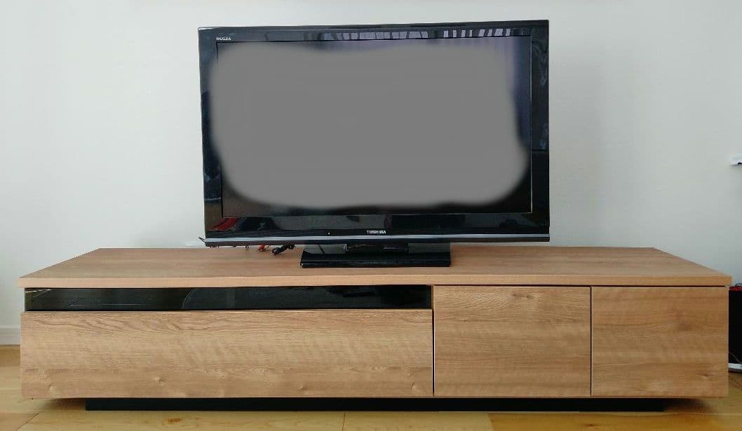 【くま/7月中値下げOK】180cm ローボード テレビ台 収納付き