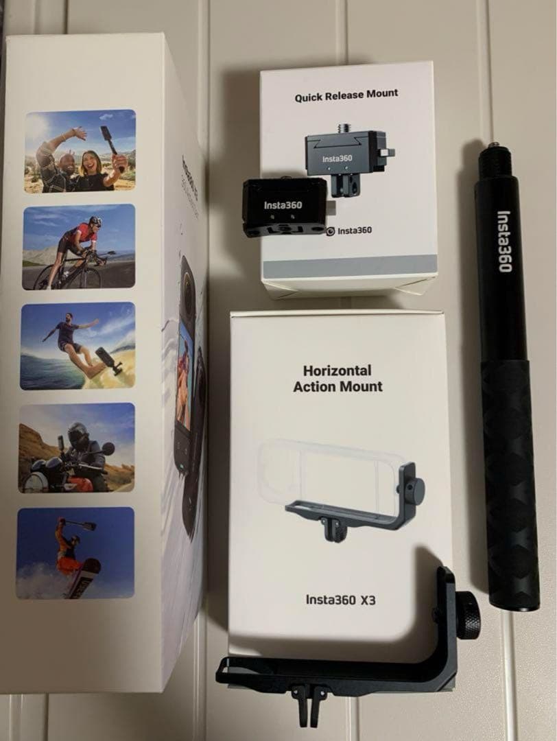 360度カメラ　インスタ360X3本体とアクセサリーのセット