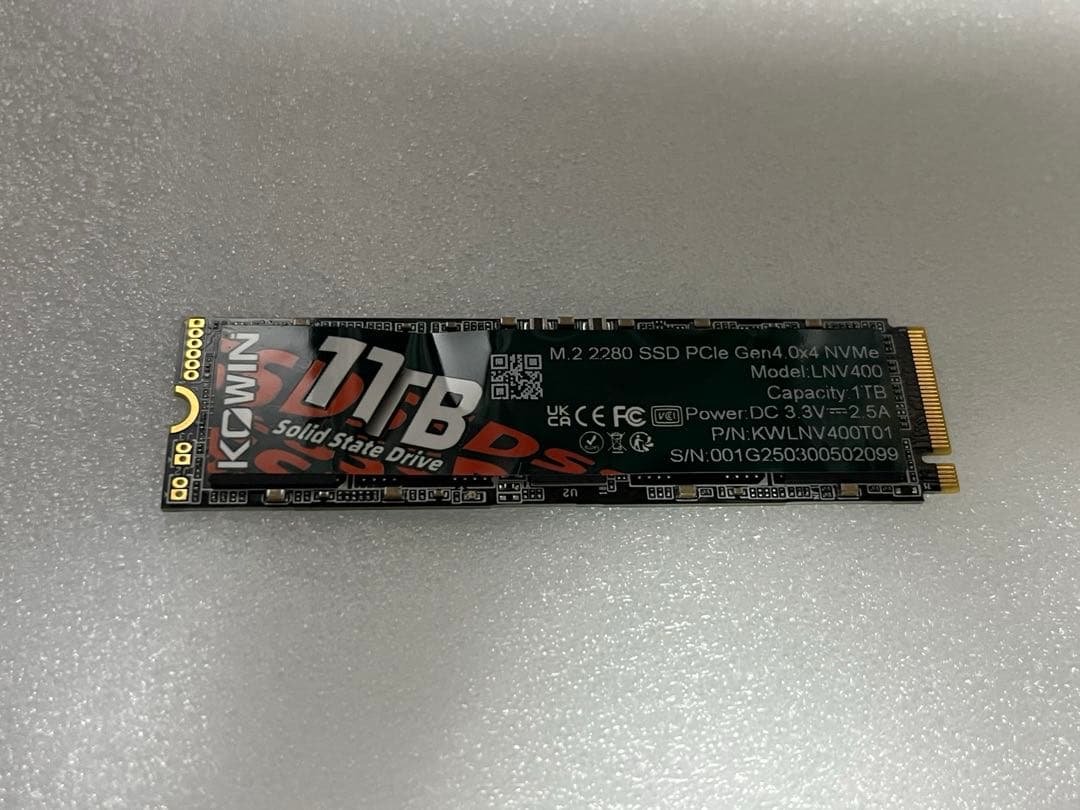 内蔵型SSD KOWIN M.2 Gen4 SSD 1TB