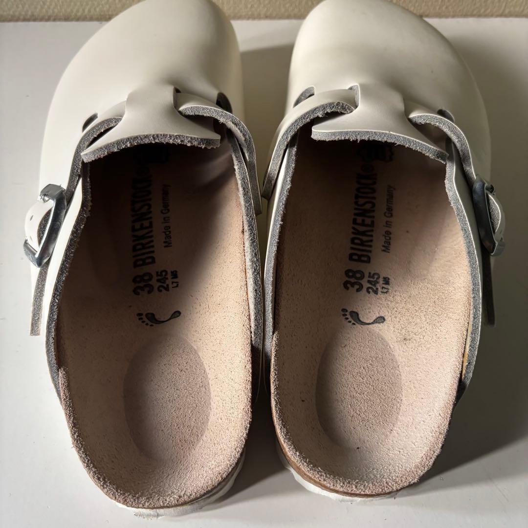 美品⭐︎BIRKENSTOCK Boston ボストン 24.5 ホワイト レザー