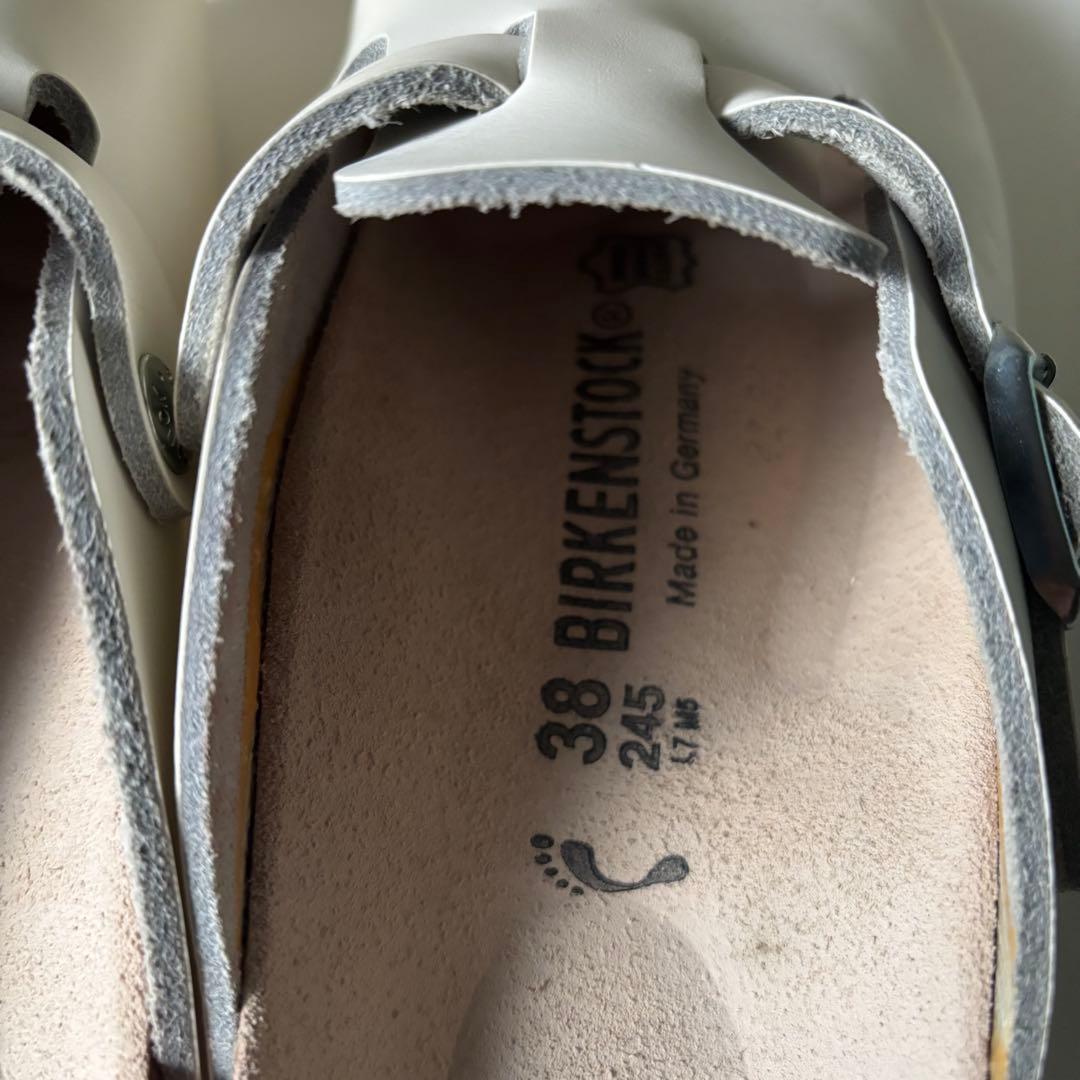 美品⭐︎BIRKENSTOCK Boston ボストン 24.5 ホワイト レザー