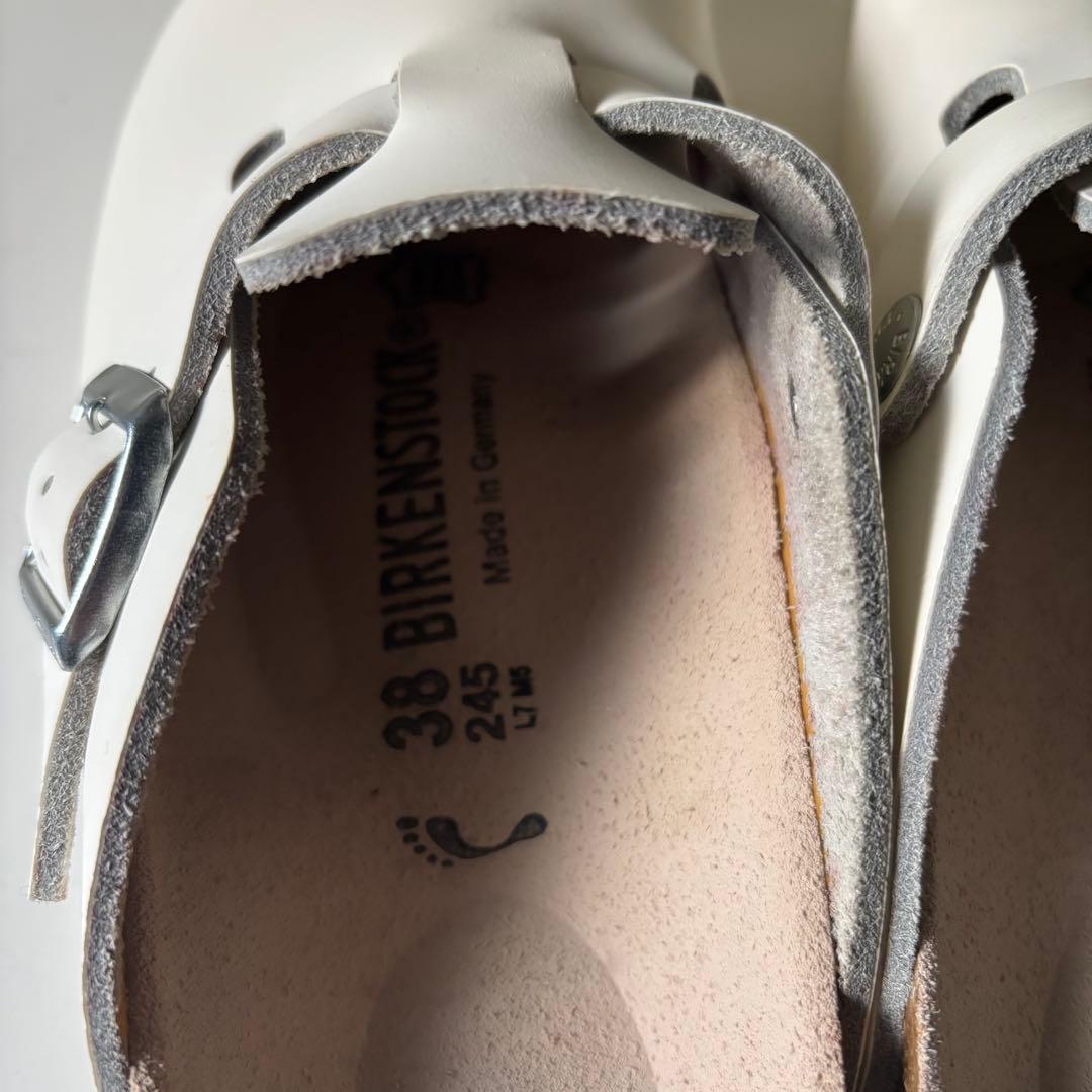 美品⭐︎BIRKENSTOCK Boston ボストン 24.5 ホワイト レザー