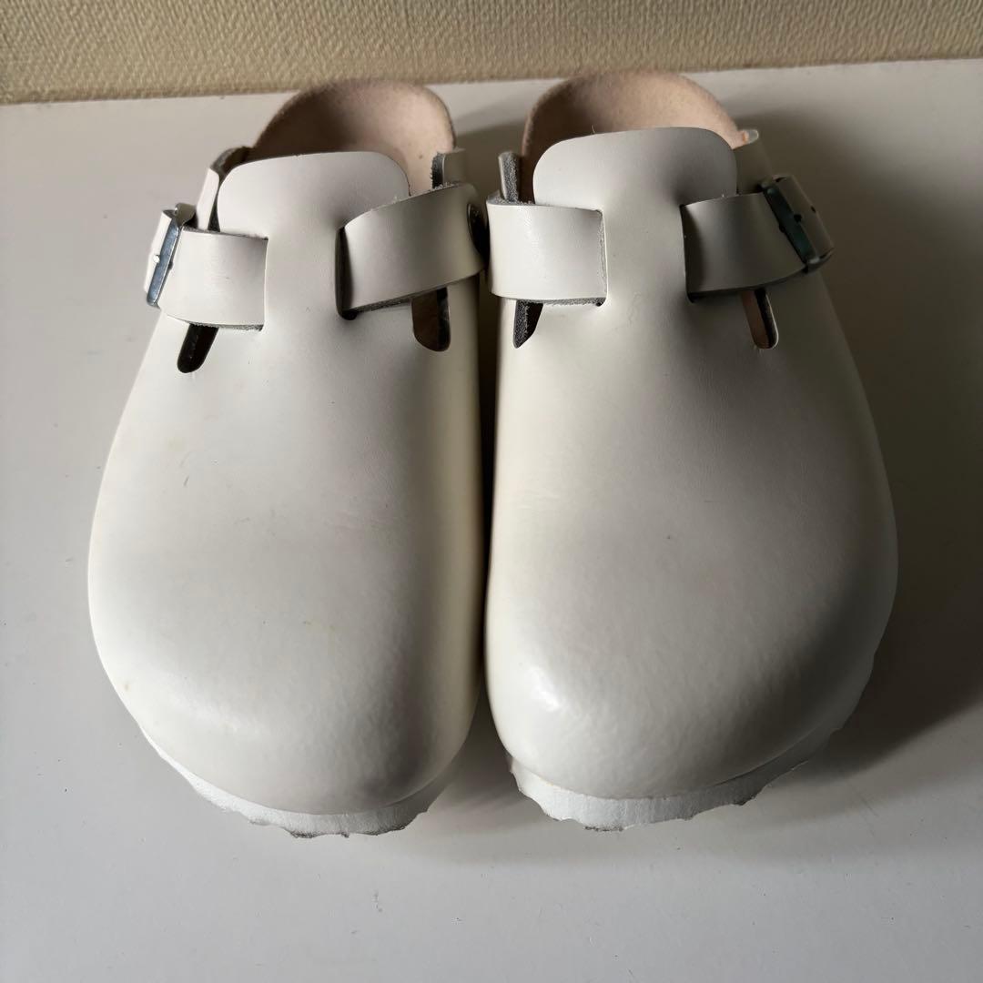 美品⭐︎BIRKENSTOCK Boston ボストン 24.5 ホワイト レザー